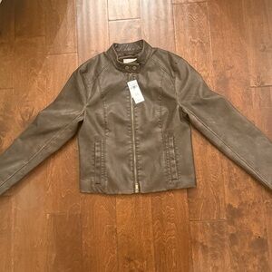 Abercrombie & Fitch Dark Brown Leather Jacket